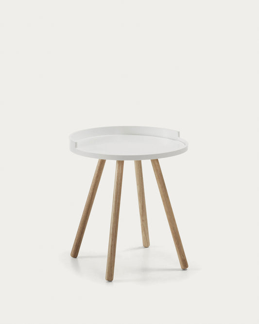 Table d'appoint Kurb blanche Ø 46 cm