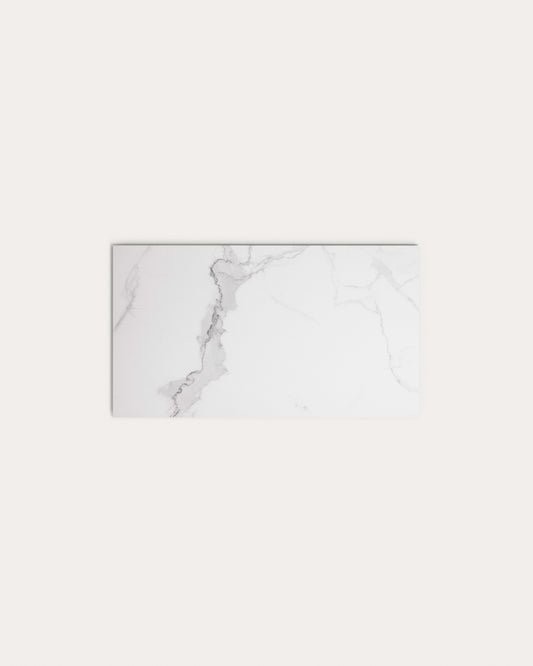 Plateau de table Argo en grès cérame Kalos blanc 160 x 90 cm