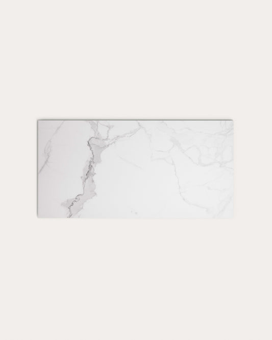 Plateau de table Argo en grès cérame Kalos blanc 200 x 100 cm