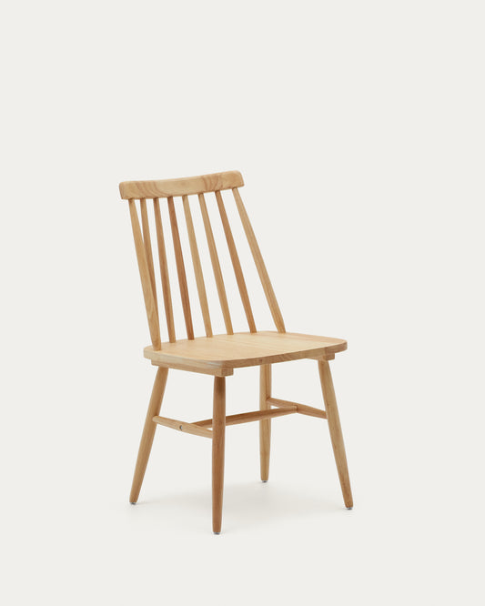 Chaise Tressia DM et bois d'hévéa laqué naturel