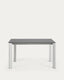 Table extensible Axis grès cérame finition Vulcano Roca pieds gris 140 (200) cm