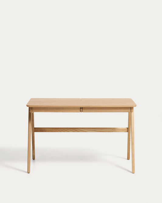 Table Julia en placage et bois de frêne 120 x 65 cm