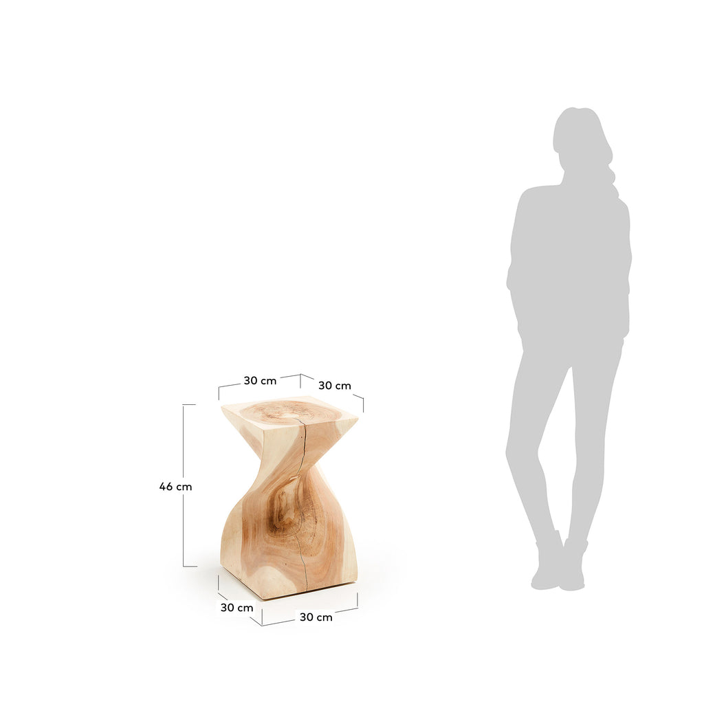 Table d'appoint Hakon en bois de manguier 30 x 30 cm