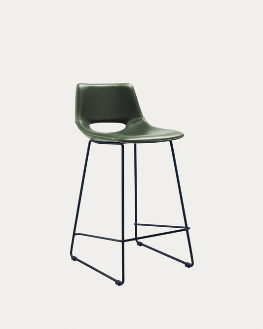 Tabouret Zahara en polyuréthane vert hauteur 65 cm