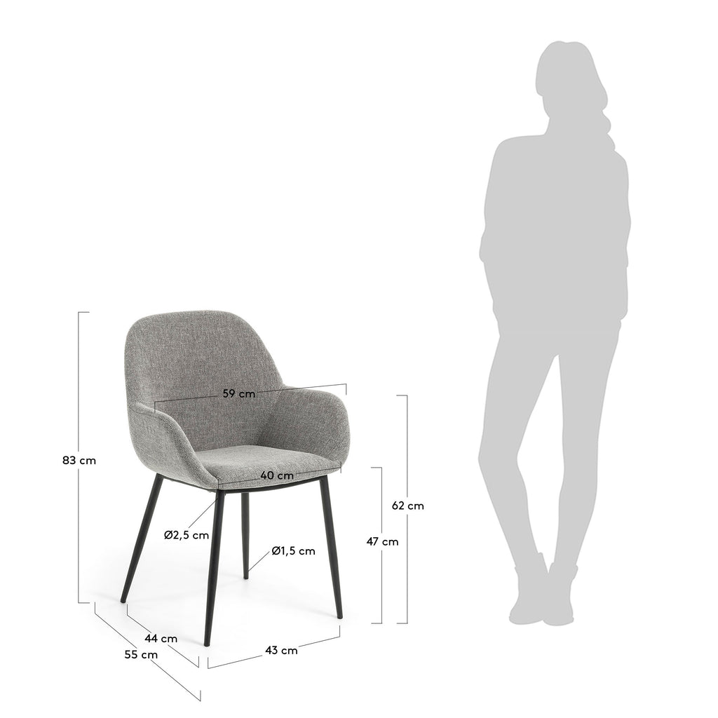 Chaise Konna gris clair FR