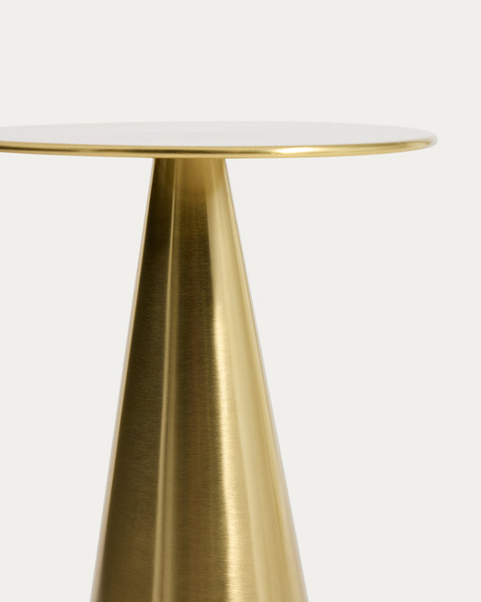 Table d'appoint Rhet en métal et finition dorée Ø 39 cm