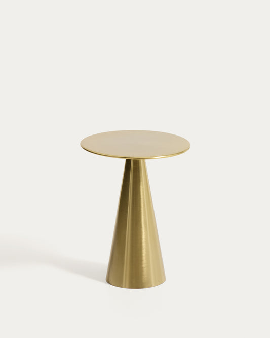Table d'appoint Rhet en métal et finition dorée Ø 39 cm