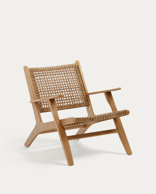 Fauteuil Grignoon en bois d'acacia et osier tressé FSC 100 %