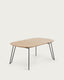 Table extensible Novac 170(320)x100 cm contreplaqué de chêne et pieds en acier noir