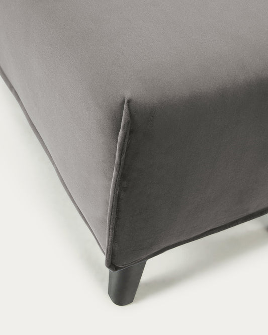 Housse banquette Dyla velours gris