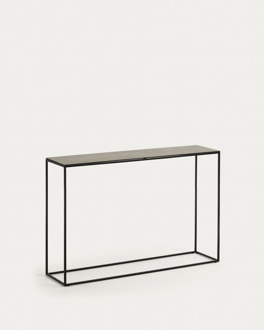 Console Rewena plateau en grès cérame et structure en acier 110 x 75 cm