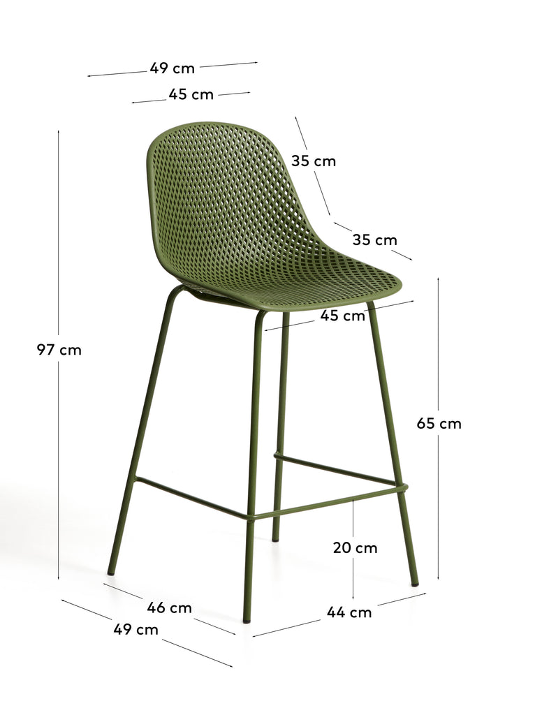 Tabouret d’extérieur Quinby vert 65 cm