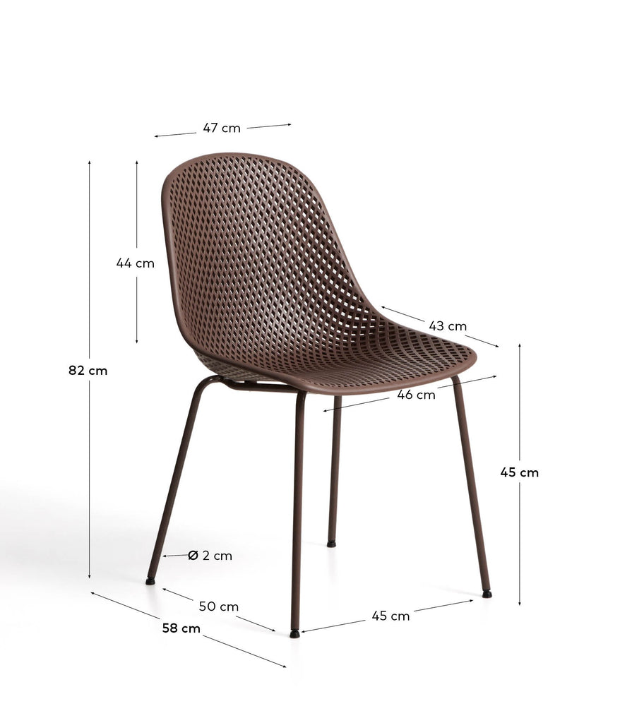 Chaise d’extérieur Quinby marron