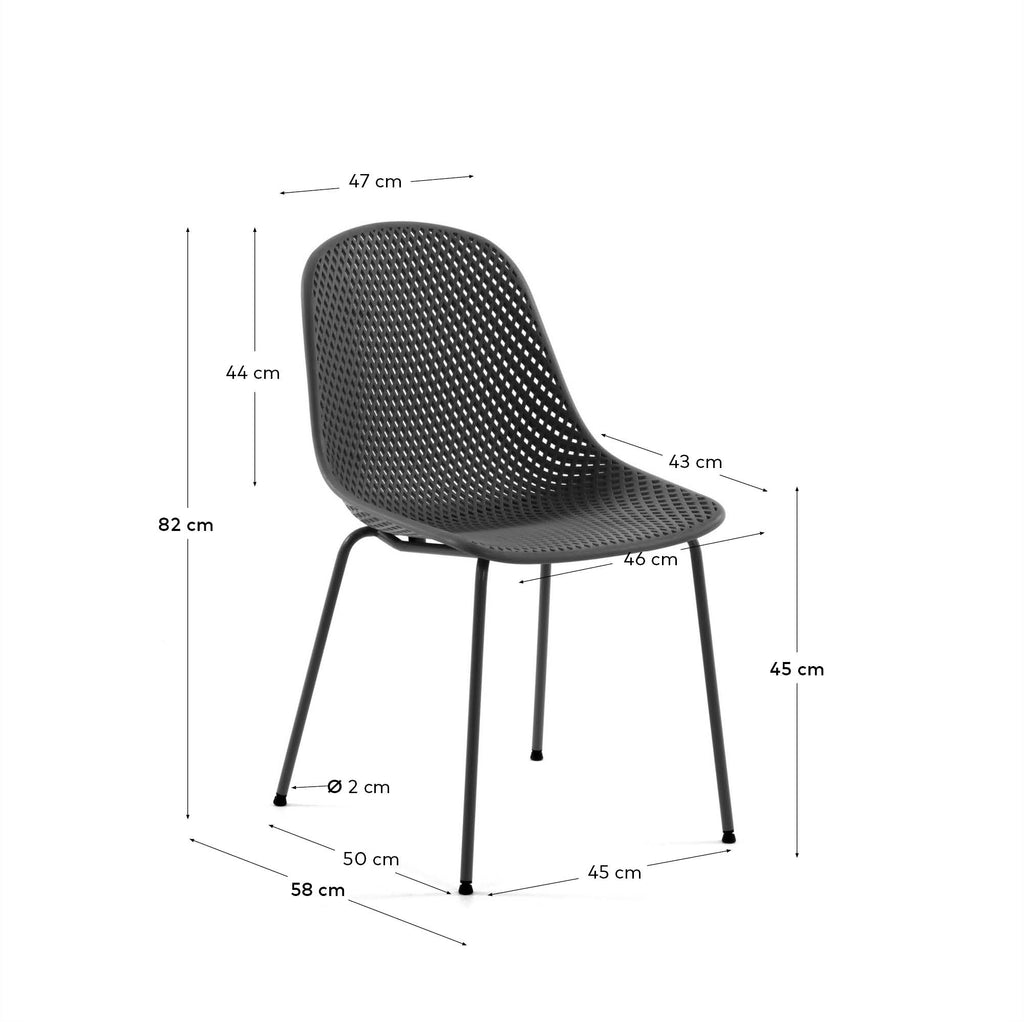Chaise de jardin Quinby gris
