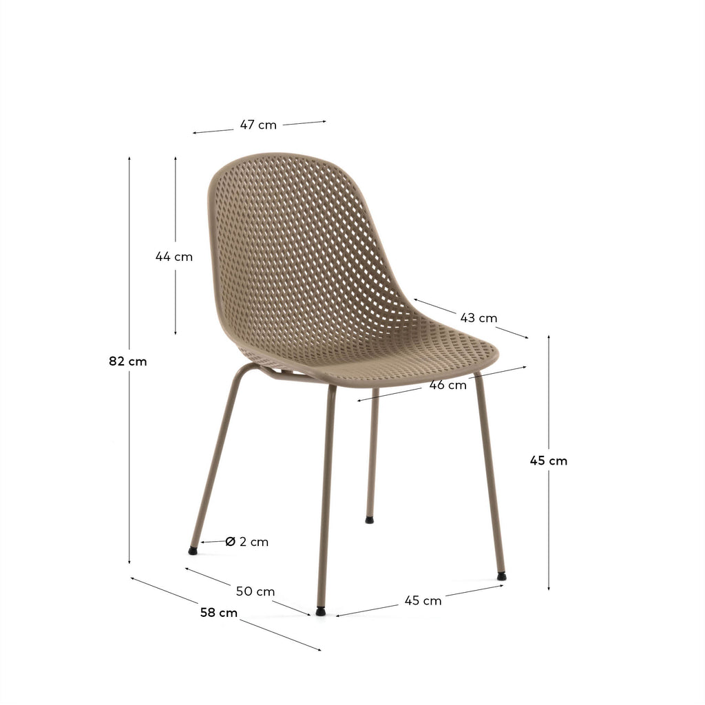 Chaise de jardin Quinby beige