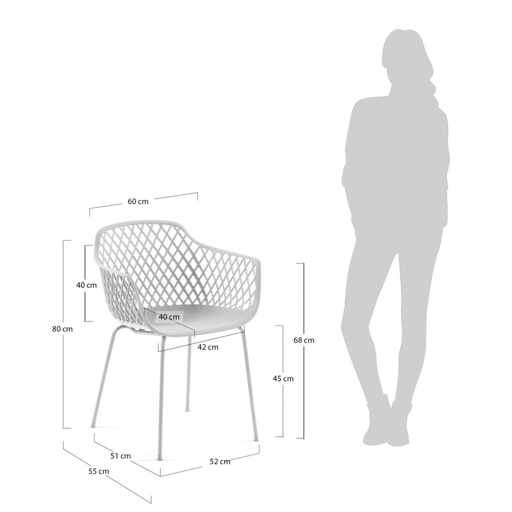Chaise de jardin Quinn blanche