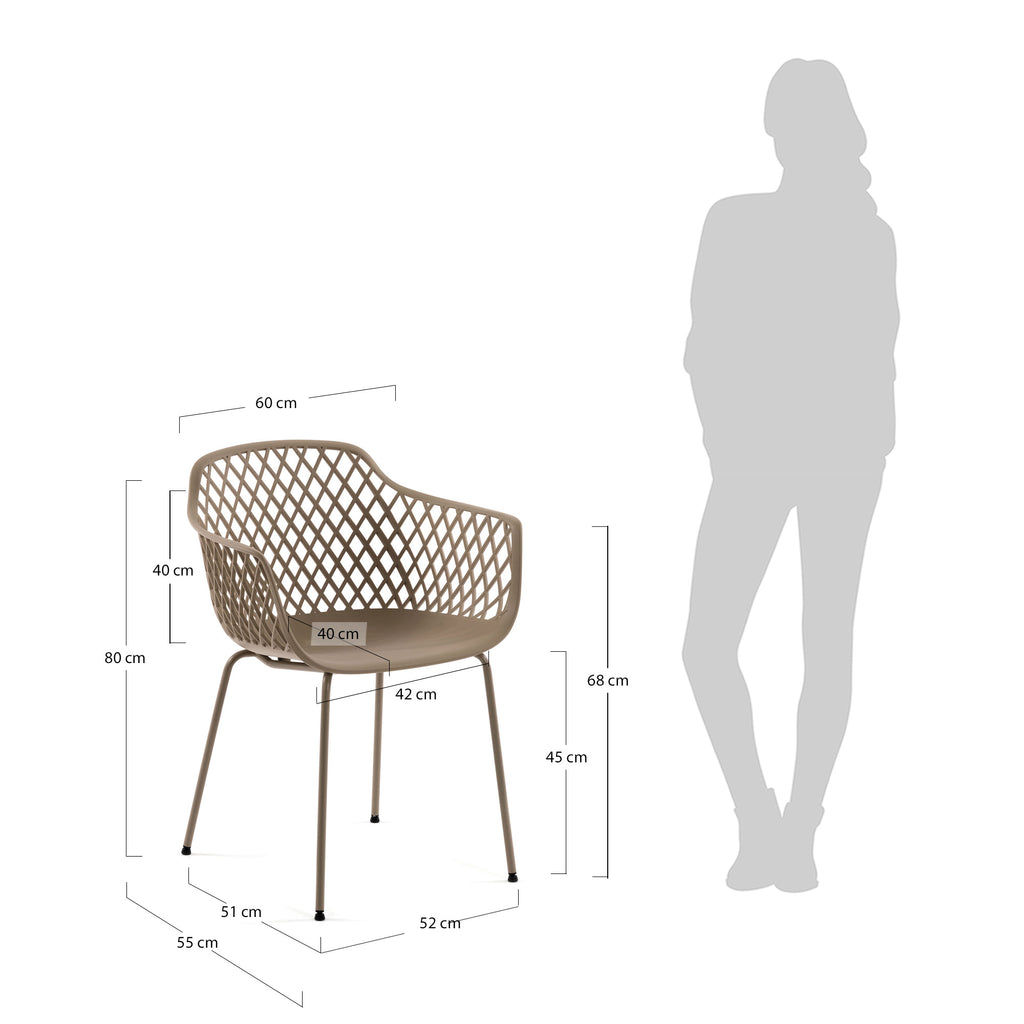 Chaise de jardin Quinn beige