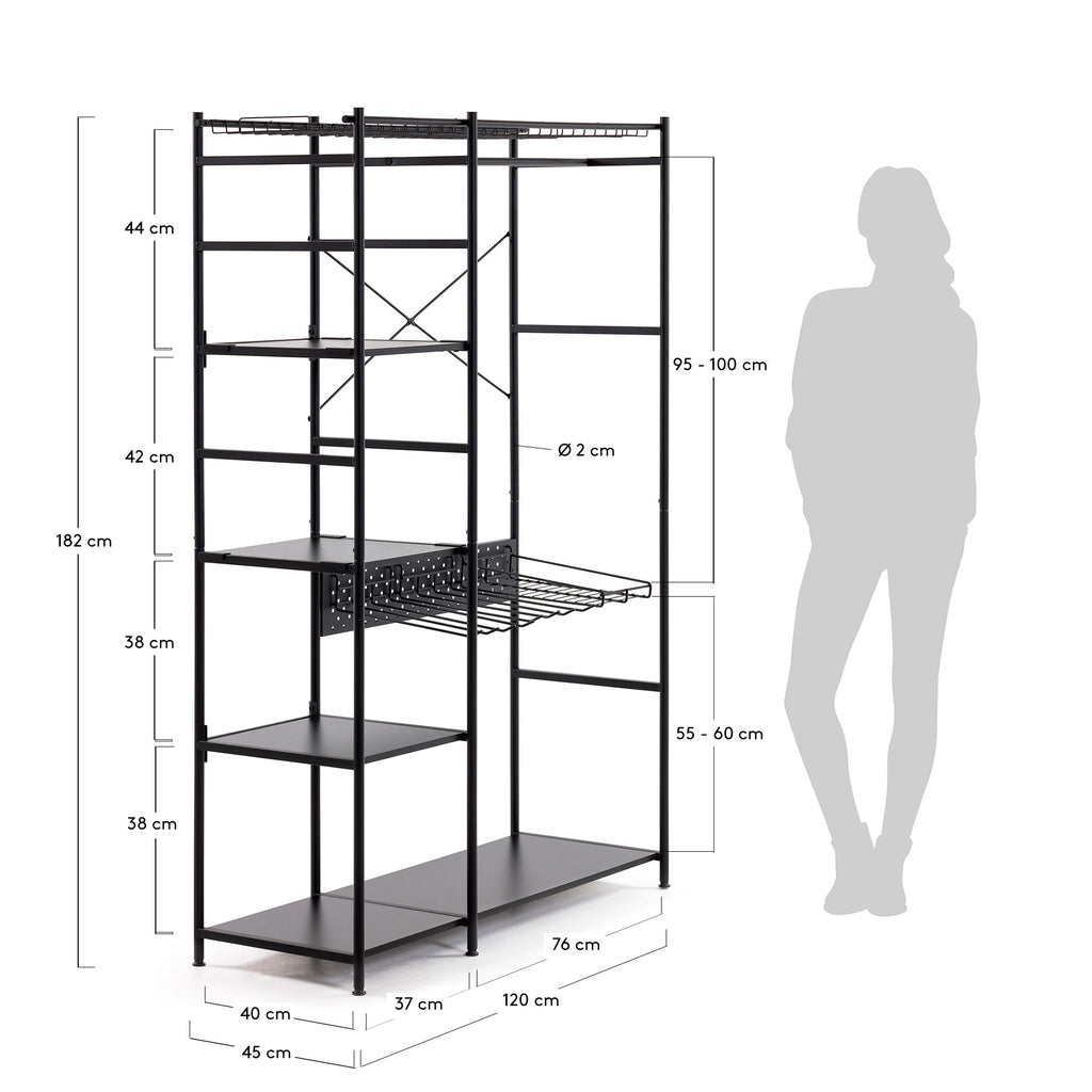 Armoire ouverte Storn 120 x 182 cm