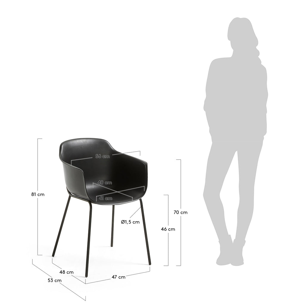 Chaise Khasumi noir