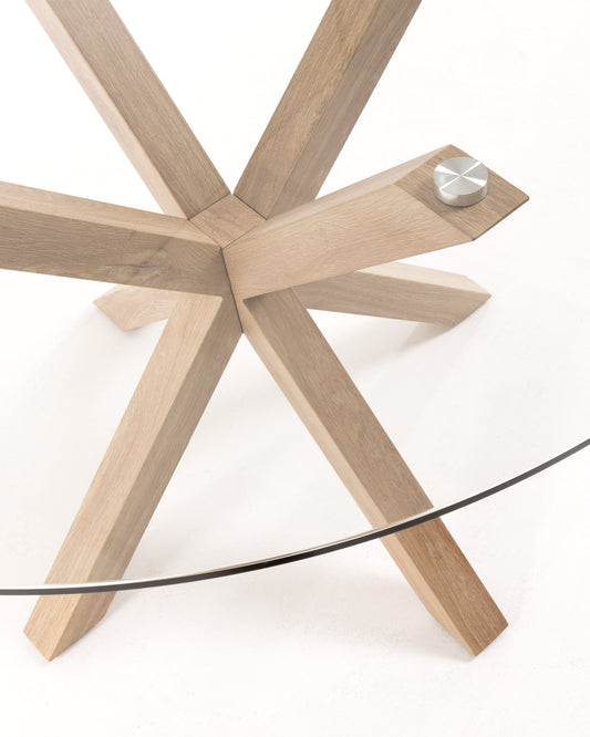 Plateau rond de table Argo en verre transparent Ø 120 cm