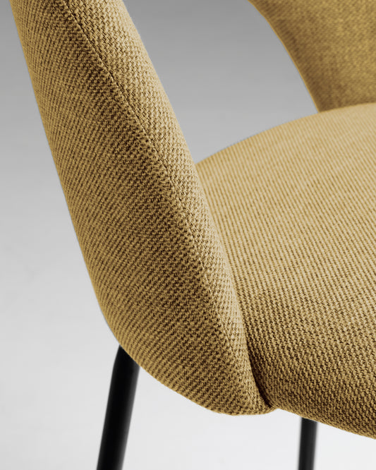 Tabouret Mahalia moutarde hauteur 63 cm FSC 100%