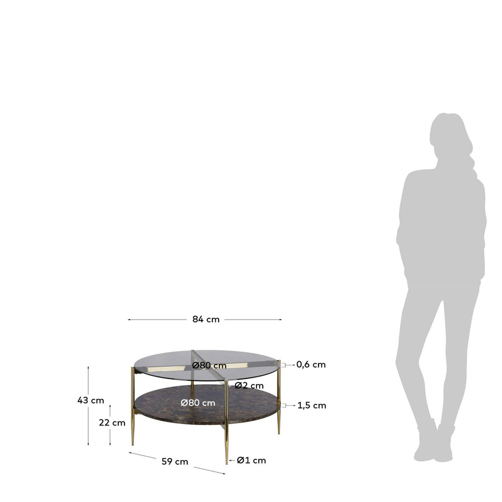 Table basse Kamilah Ø 84 cm