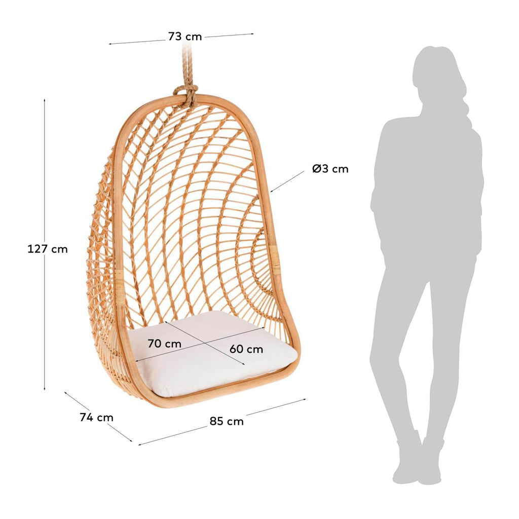 Fauteuil suspendu Ekaterina en rotin
