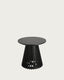 Table d’appoint Jeanette en bois de Mindy noir Ø 50 cm