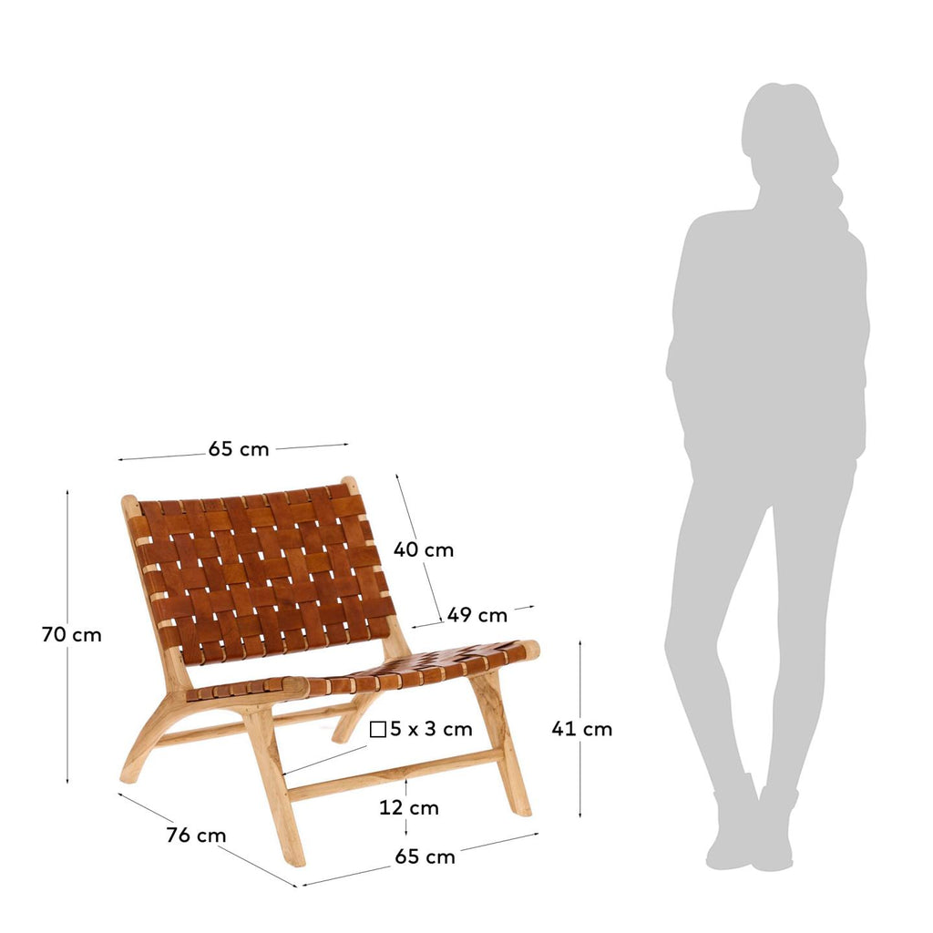 Fauteuil Calixta marron