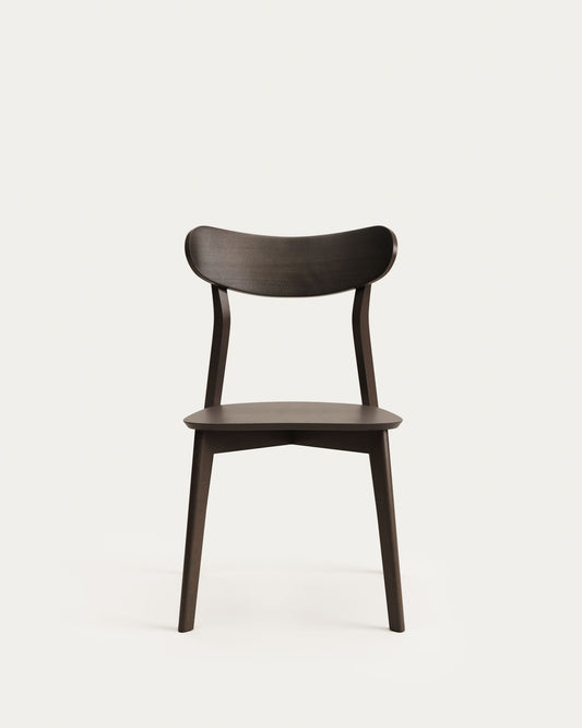 Chaise Safina en placage de frêne et bois d'hévéa