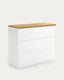 Commode Abilen contreplaqué de chêne et laqué en blanc 90 x 75 cm FSC 100 %