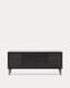 Buffet Lenon 3 portes et 3 tiroirs en bois et placage de chêne noir 200x86cm FSC Mix Credit