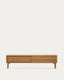 Meuble TV Lenon 2 portes en bois et placage de chêne 200 x 57 cm FSC MIX Credit