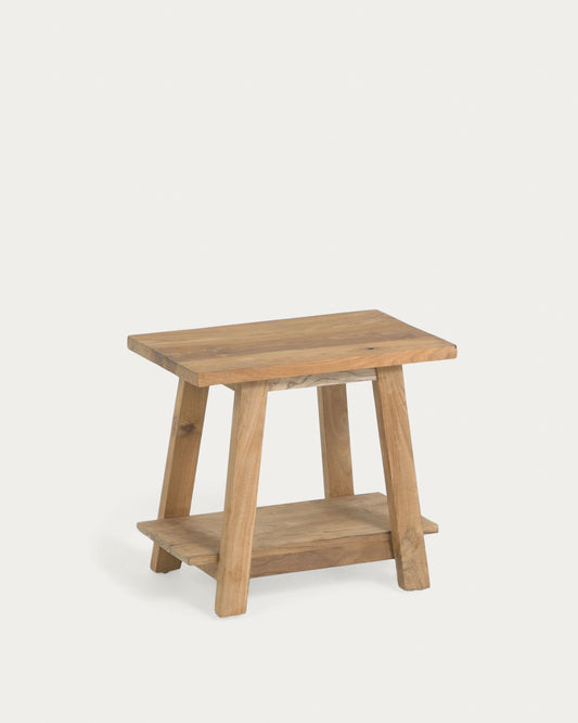 Repose-pieds Safara bois de tek recyclé 50 x 32 cm