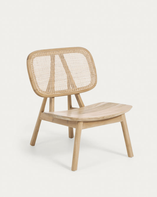 Fauteuil Nadra bois de tek et rotin