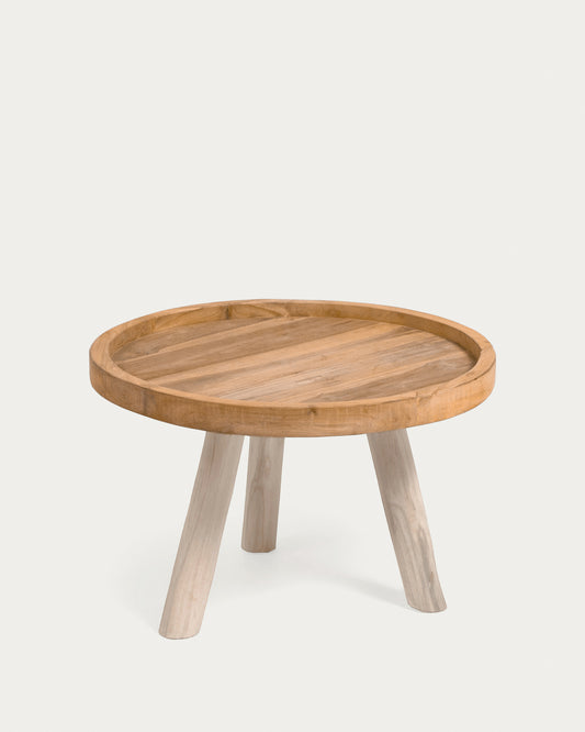 Table basse Glenda en bois de teck Ø 55 cm