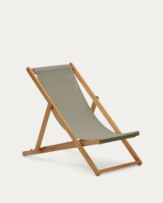 Chilienne de jardin pliante Adredna verte en bois d'acacia FSC 100 %