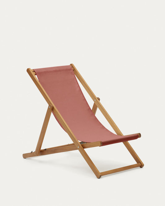 Chilienne de jardin pliante Adredna terracotta en bois d'acacia FSC 100 %