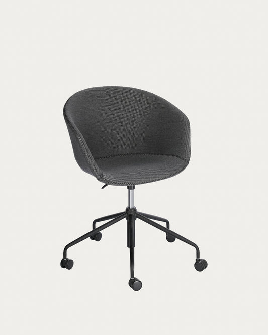Chaise de bureau Yvette gris foncé