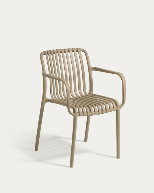 Chaise empilable d’extérieur Isabellini beige