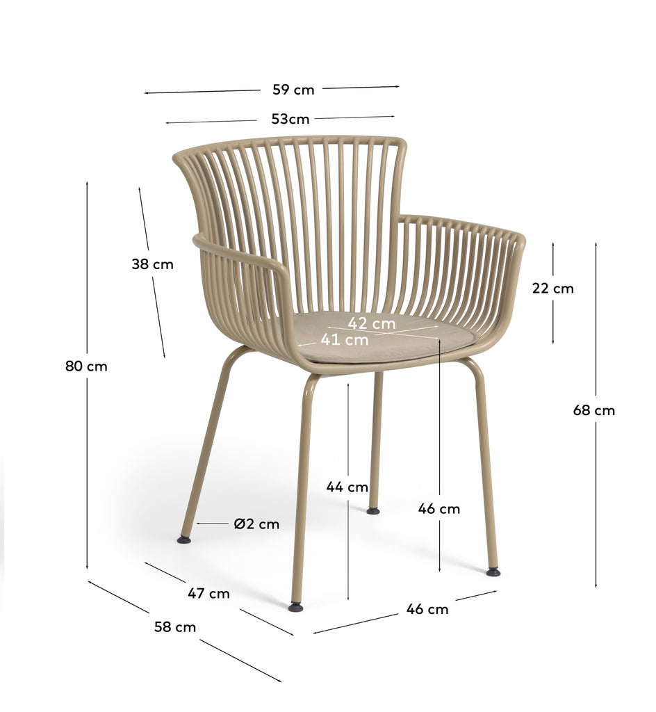Chaise de jardin Surpika beige
