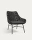 Fauteuil Abeli en corde noir