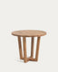 Table ronde Nahla en bois massif d’acacia avec finition ton naturel Ø 90 cm FSC 100 %