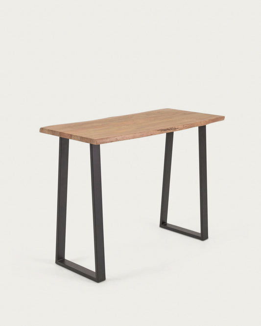 Table haute Alaia en bois d'acacia finition naturelle 140 x 60cm