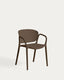 Chaise empilable d’extérieur Ania marron foncé