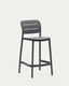 Tabouret d'extérieur Morella en plastique gris hauteur 65 cm