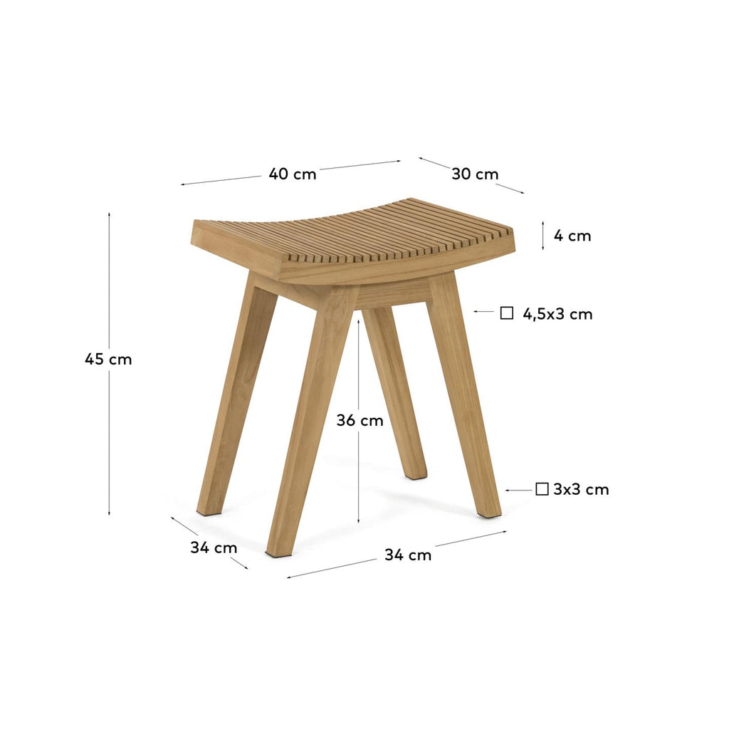 Repose-pieds Vicentina en bois de teck