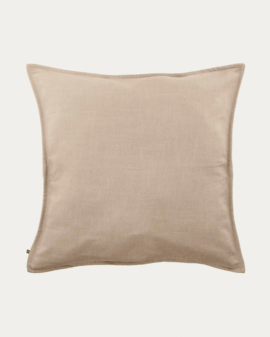 Housse de coussin Blok en lin beige 60 x 60 cm