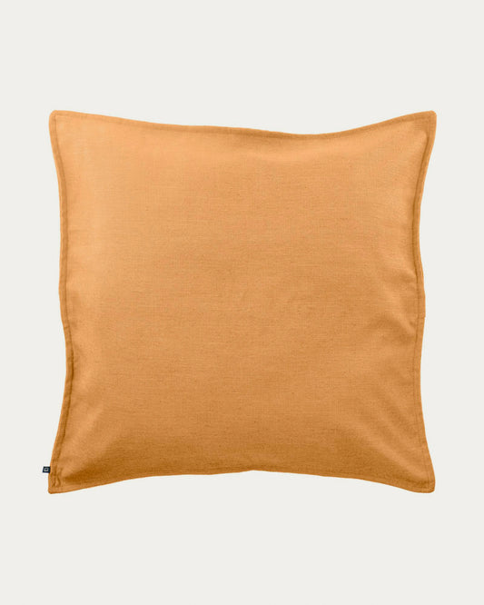 Housse de coussin Blok en lin moutarde 60 x 60 cm
