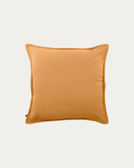 Housse de coussin Blok en lin moutarde 45 x 45 cm